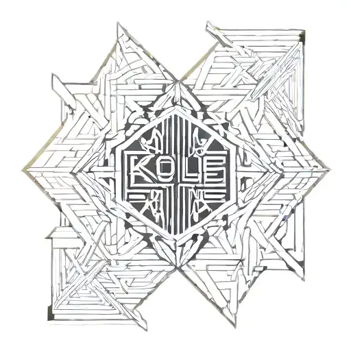 Mirror typography of the sentence "Kol fi flek" tattoo design idea