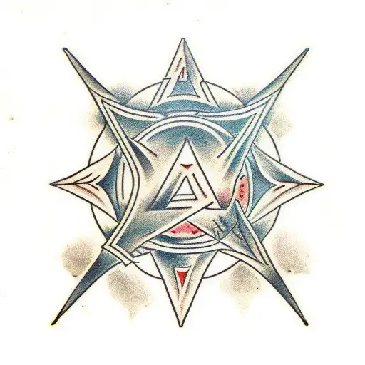 4 alchemy elements tattoo design idea