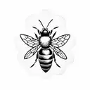 Honey Bee tattoo design idea