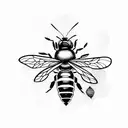 Honey Bee tattoo design idea