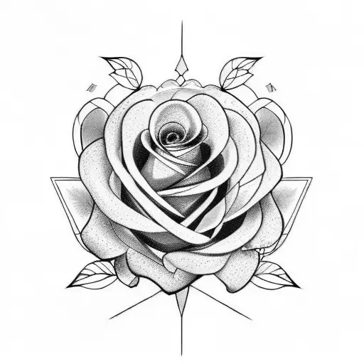 Sword roses butterflys tattoo design idea