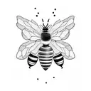 bee & honeycomb tattoo design idea