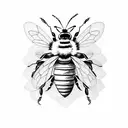 bee & honeycomb tattoo design idea
