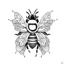 bee & honeycomb tattoo design idea