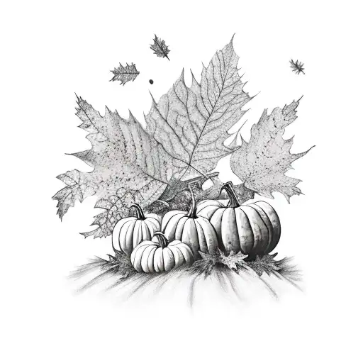 New England, nature, fall tattoo design idea