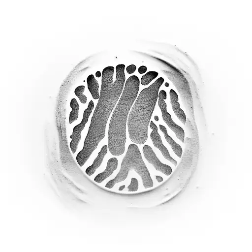 A minimalist tattoo of a vinyl record spinning with animal footprints as grooves tattoo design idea