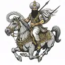 sikh warrior riding tattoo design idea