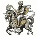 sikh warrior riding tattoo design idea