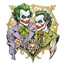 Joker and batman tattoo tattoo design idea