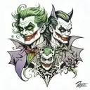 Joker and batman tattoo tattoo design idea