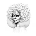 diana ross in the wiz tattoo design idea