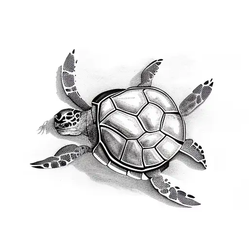 Turtle tattoo design idea