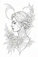 broken hearted mother tattoo design idea