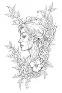 broken hearted mother tattoo design idea