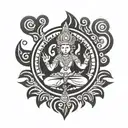 lord Vishnu symbol tattoo design idea