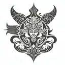 lord Vishnu symbol tattoo design idea