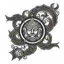 lord Vishnu symbol  tattoo design idea