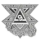 armband tattoo pattern with triangles with the date '8/6/2010' in Roman numerals in the middle  tattoo design idea