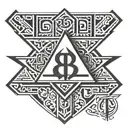 armband tattoo pattern with triangles with the date '8/6/2010' in Roman numerals in the middle  tattoo design idea