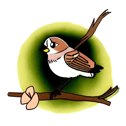 Sparrow tattoo design idea