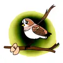 Sparrow tattoo design idea