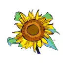 Sunflower tattoo design idea