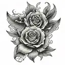 create a collar bone tattoo that starts at the base of the left collar bone that  is elegant and beautiful. The font sho tattoo design idea