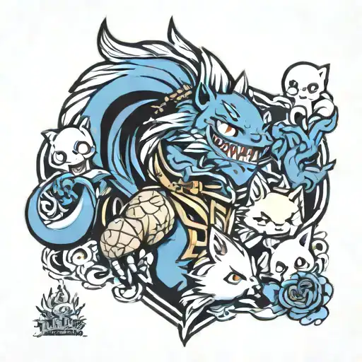 Fairy Tail anime inspired tattoo tattoo design idea