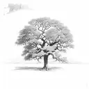 oak tree tattoo design idea