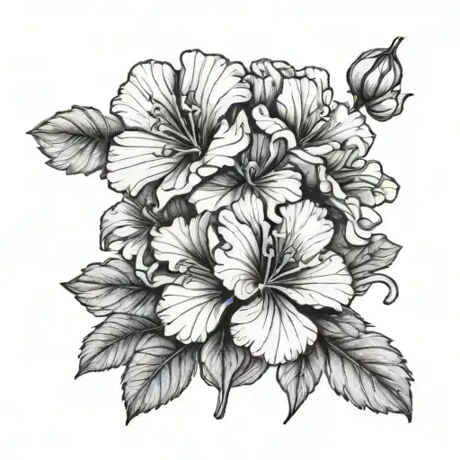 Geraniums tattoo design idea