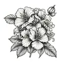Geraniums tattoo design idea