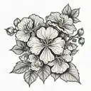 Geraniums tattoo design idea