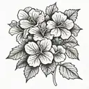 Geraniums tattoo design idea