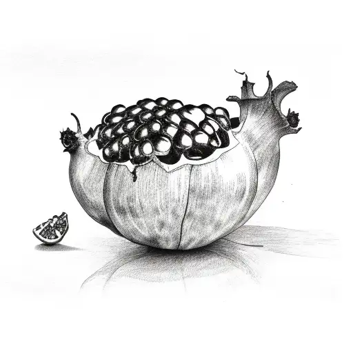 pomegranate spanish tattoo design idea