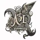 dope lettering tattoo design idea