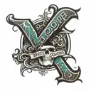 dope lettering tattoo design idea