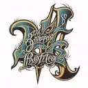 dope lettering tattoo design idea