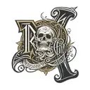 dope lettering tattoo design idea