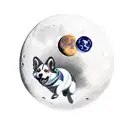 Corgi jumping over the moon tattoo design idea