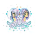 virgo and gemini tattoo design idea