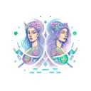 virgo and gemini tattoo design idea