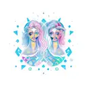 virgo and gemini tattoo design idea