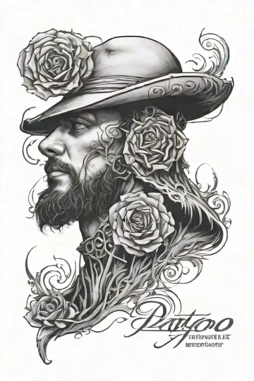 A tattoo template is to be created for the entire arm and shoulder of a man, the style should be realistic tattoo design idea
