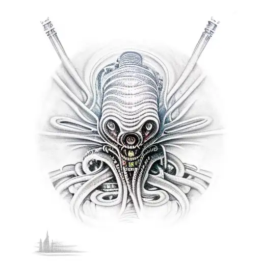 giger lovecraft tattoo design idea