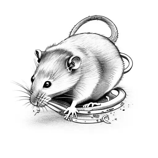 rat king tattoo design idea