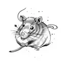 rat king tattoo design idea