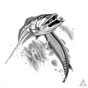 barracuda tattoo design idea