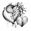 Crying Heart tattoo design idea