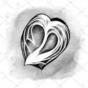 Crying Heart tattoo design idea
