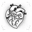 Crying Heart tattoo design idea